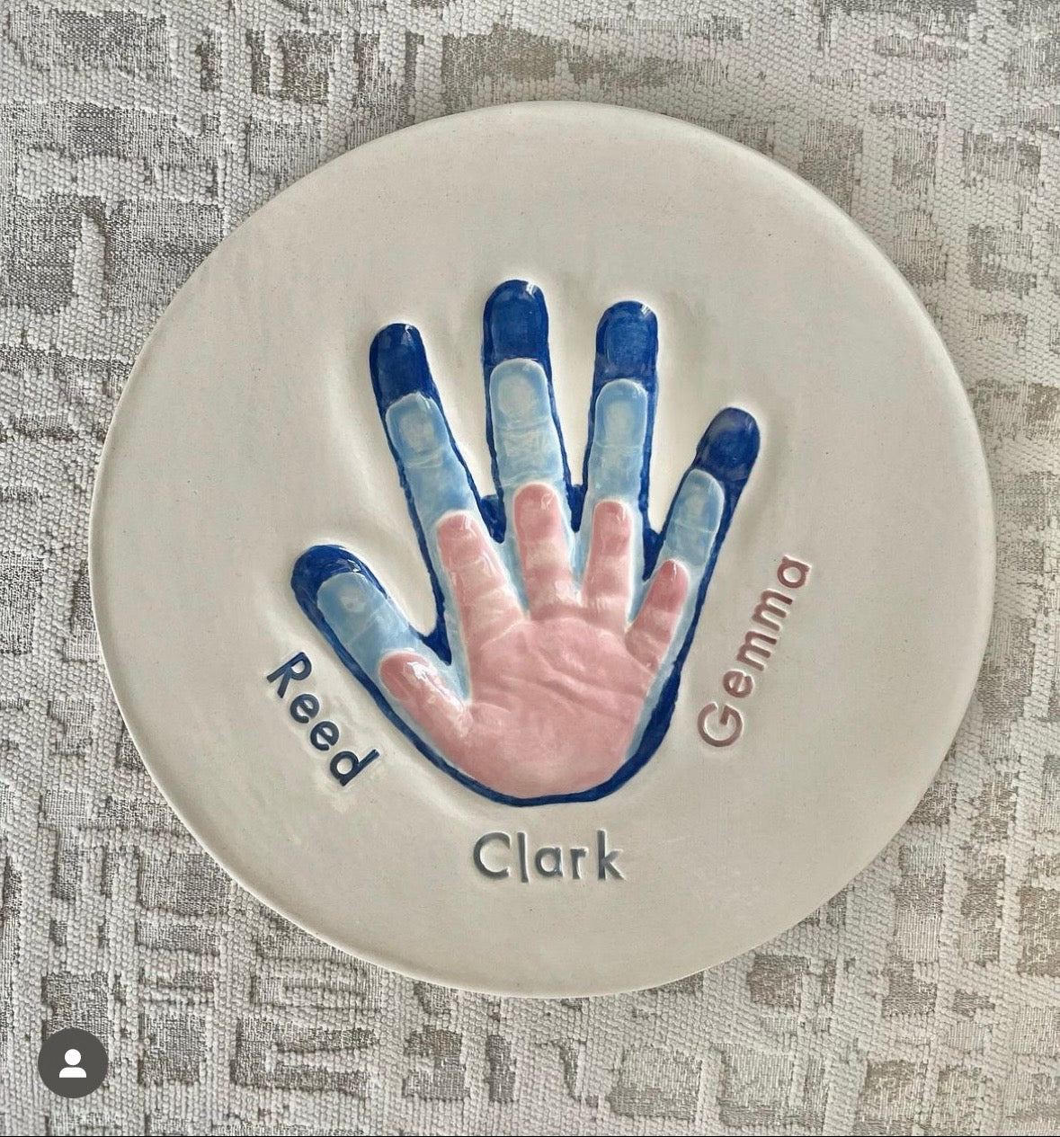 Stacked Hands Plate