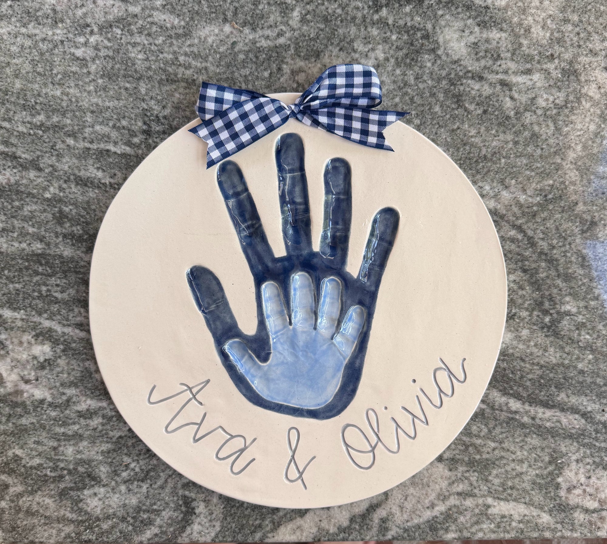 Stacked Hands Plate